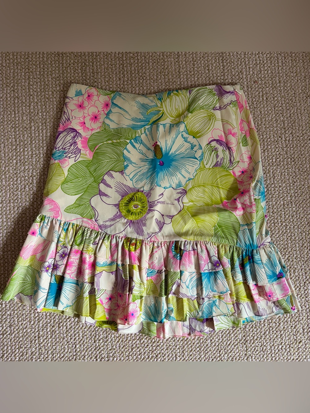 vintage tibi 100% silk mini skirt